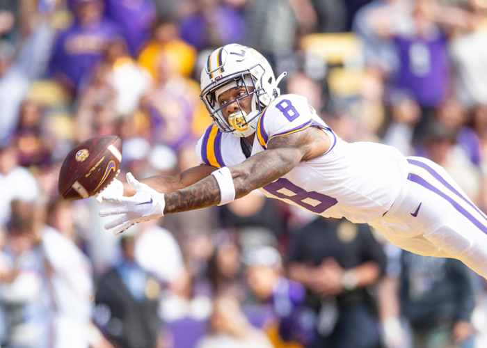 LSU wide receiver Malik Nabers looks up to Las Vegas Raiders star Davante Adams.